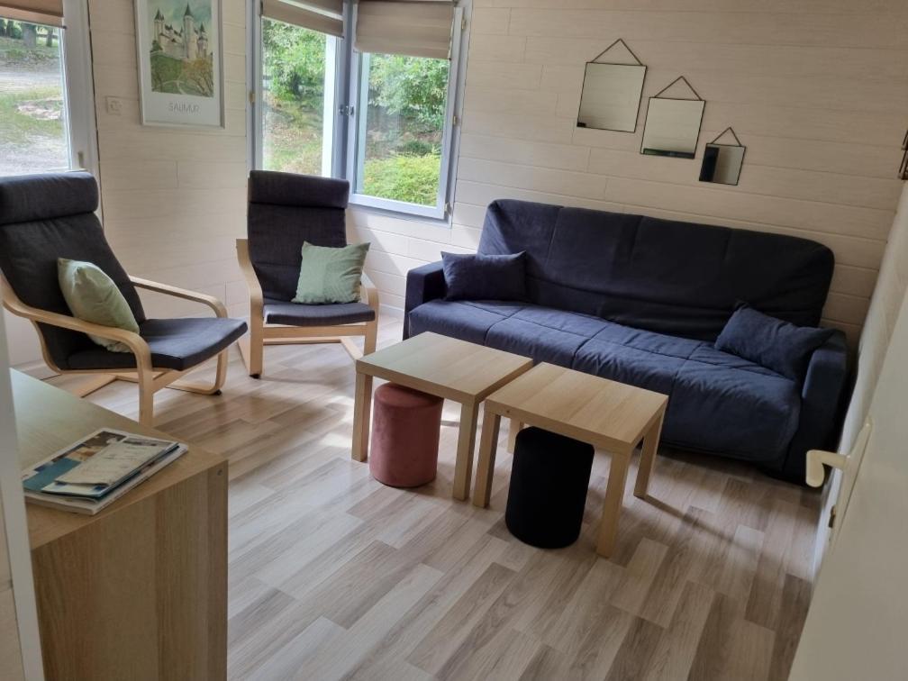 Les Chalets De Saumur, Piscine & Parc Boise, 100M Du Cadrenoir Exteriör bild